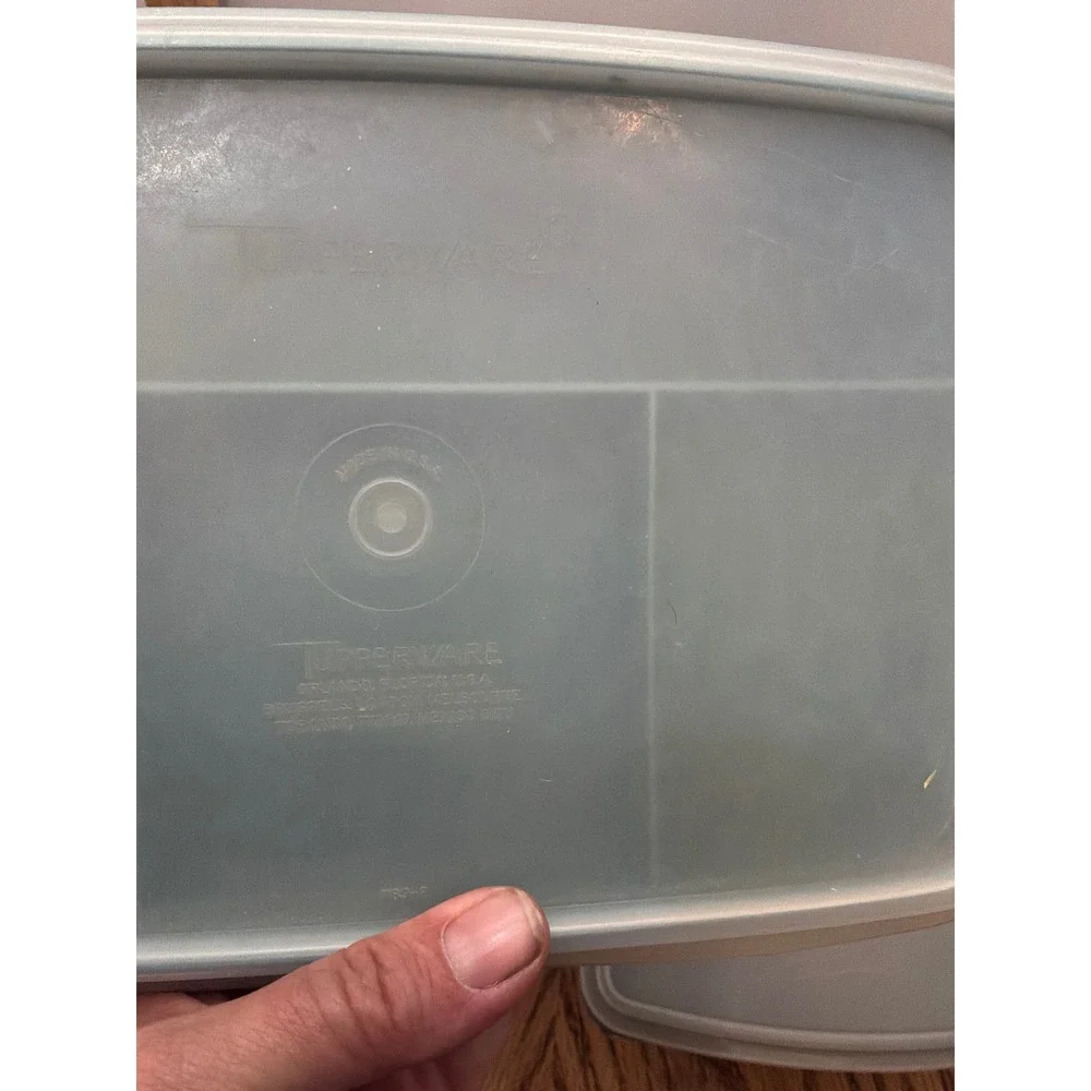 Vintage Unisex Tupperware Bento Lunch Box Set OS Blue Teal
